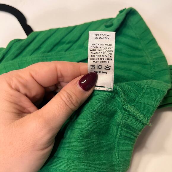 Cotton Citizen Kelly Green Capri Crop Cardigan Sweater Size Small - Picture 5 of 9